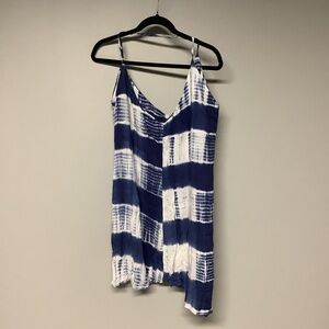 Yoins Blue Tie Dye Mini Dress Size XL Womens NWT
